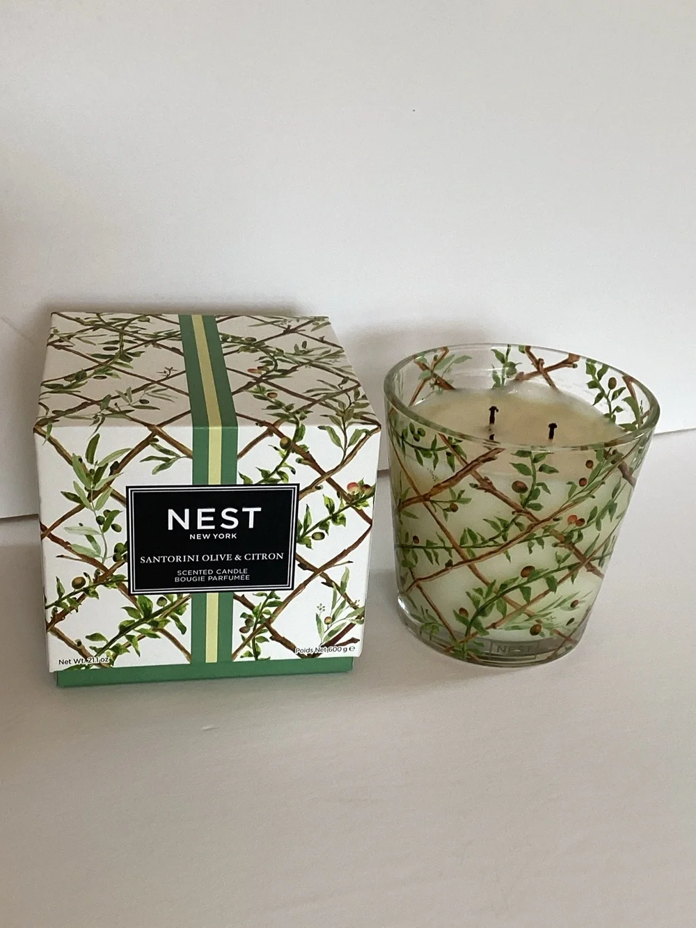 NEST Fragrances Santorini Olive & Citron Candle large size triple wick